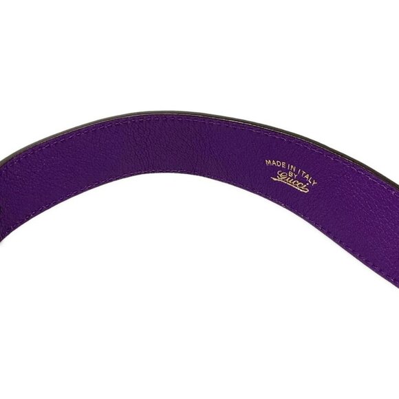 Auth GUCCI Aphrodite,GG Marmont 739076 Purple Leather Handbag - Picture 8 of 16